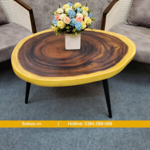 Bàn cafe gỗ tròn đẹp