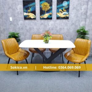 Bàn Ghế Ăn Gia Đình BGD12 - Bộ Bàn Ghế Ăn Tân Cổ Điển