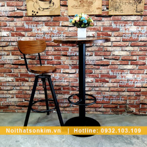Bàn Ghế Quán Cafe Bằng Gỗ BGC120