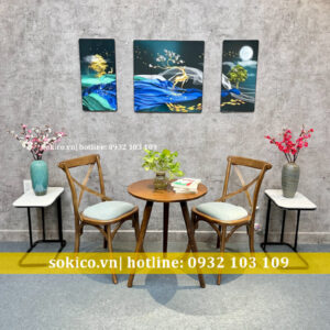 bàn ghế cafe gỗ đẹp bgc169