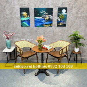 Bàn ghế cafe gỗ tinh tế mà độc đáo