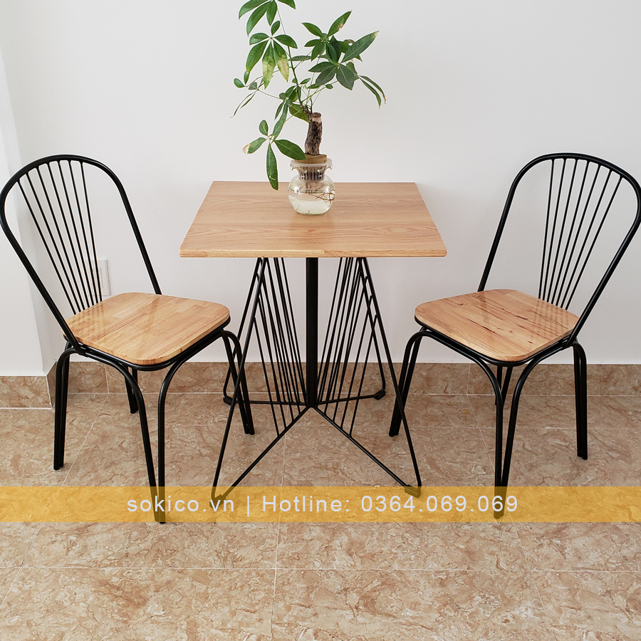 Bàn ghế cafe gỗ