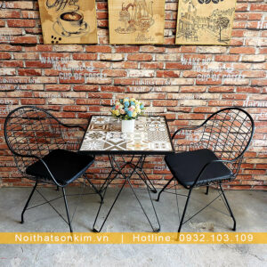 Bàn Ghế Cafe Sắt BGC122