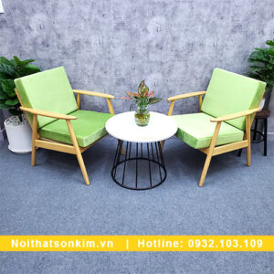 Bàn ghế gỗ bán cafe BGC143