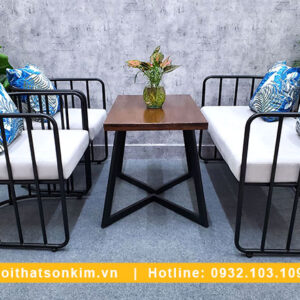 Bàn ghế gỗ quán cà phê BGC140