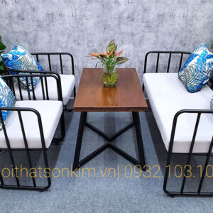 Bàn ghế gỗ quán cà phê BGC140