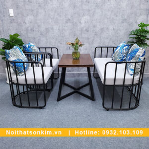 Bàn ghế gỗ quán cà phê BGC140