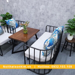 Bàn ghế gỗ quán cà phê BGC140