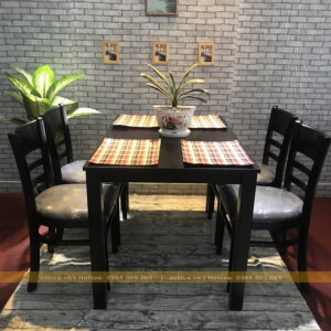 Bàn Ghế Ăn Gỗ BNH06 - Bộ Bàn Ghế Ăn Bằng Gỗ Hiện Đại