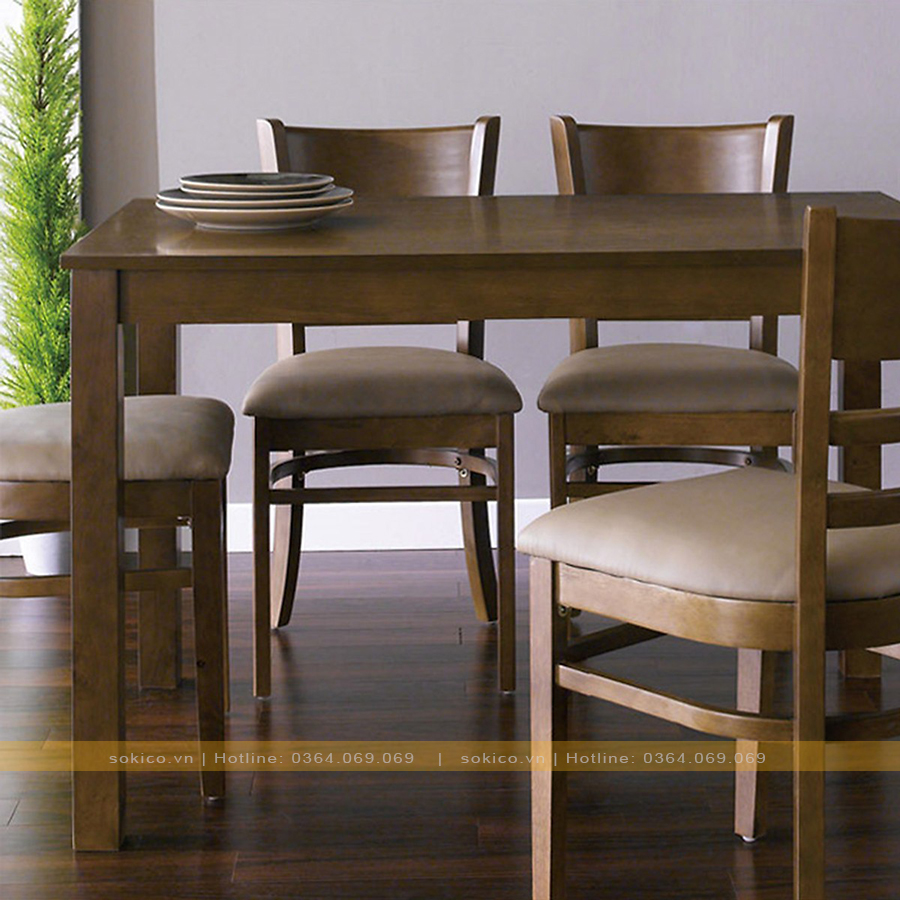 Bộ bàn ghế nhà hàng 4 ghế