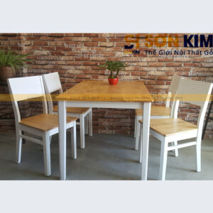 Mẫu bàn Ghế Ăn Gỗ Tự Nhiên Đẹp BGA23 - Bàn Ghế Ăn Hiện Đại