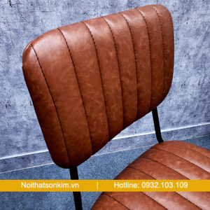 Ghế cafe quán bar chân cao màu đỏ gạch