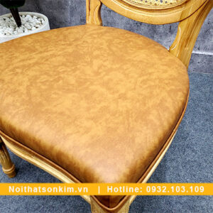 Ghế cà phê gỗ GC94 bọc da