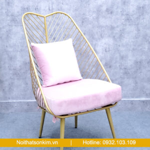 Mẫu ghế cafe khung sắt hình chiếc lá sang trọng mã GC100